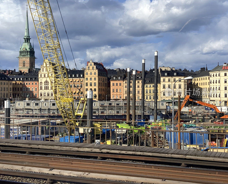 瑞典-斯德哥尔摩-老城区工地(Gamla Stan)